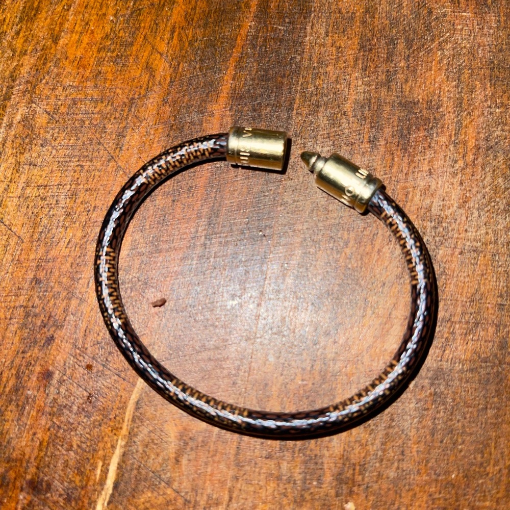 Louis Vuitton Brown Damier Ebene Keep It Bracelet